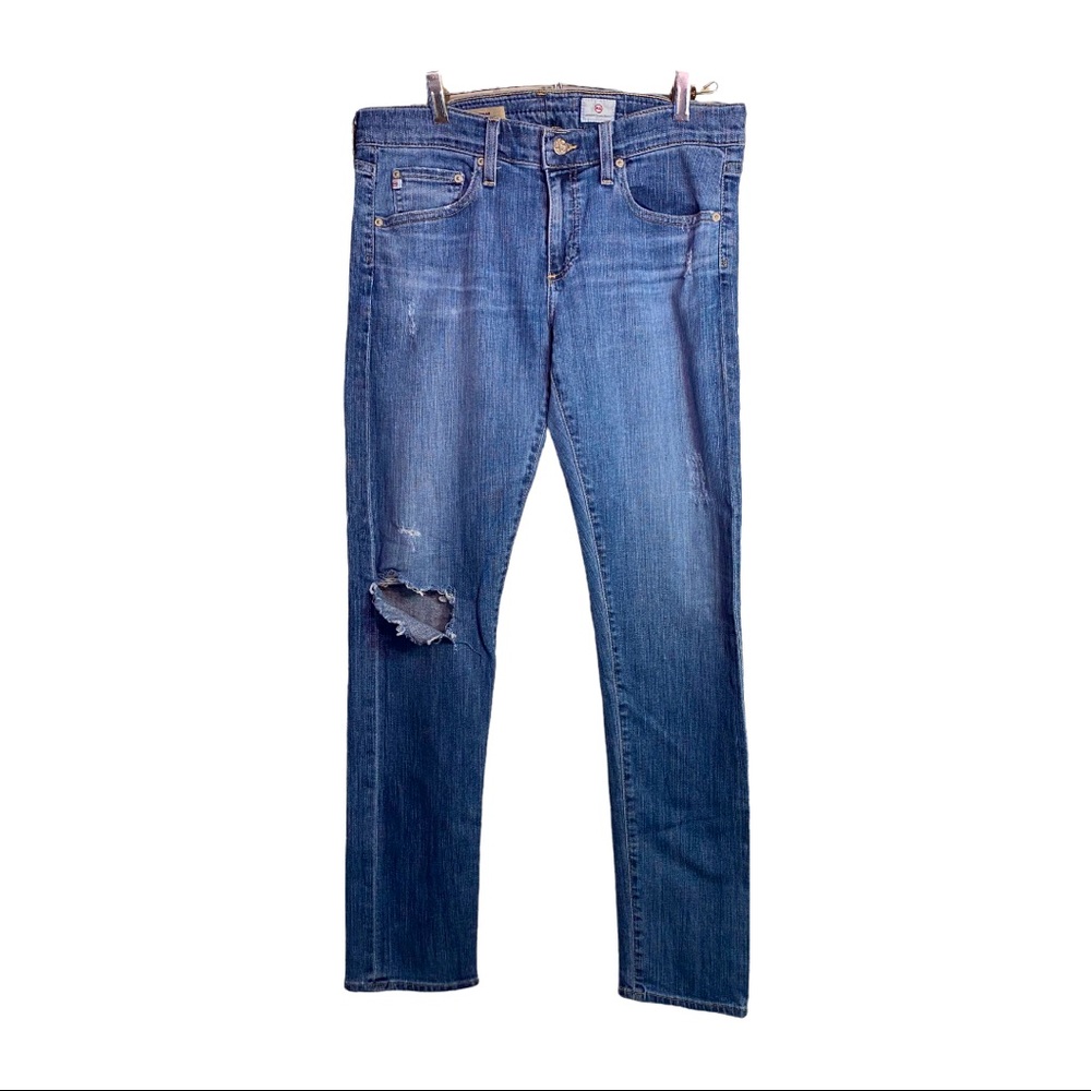 Adriano Goldschmted The Nolan relaxed slim distressed jeans sz 10 29 wai…